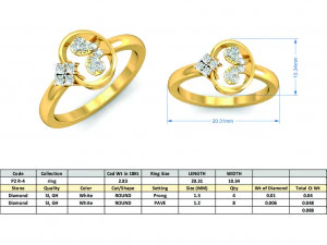 diamond ring for ladies 3D Print Model