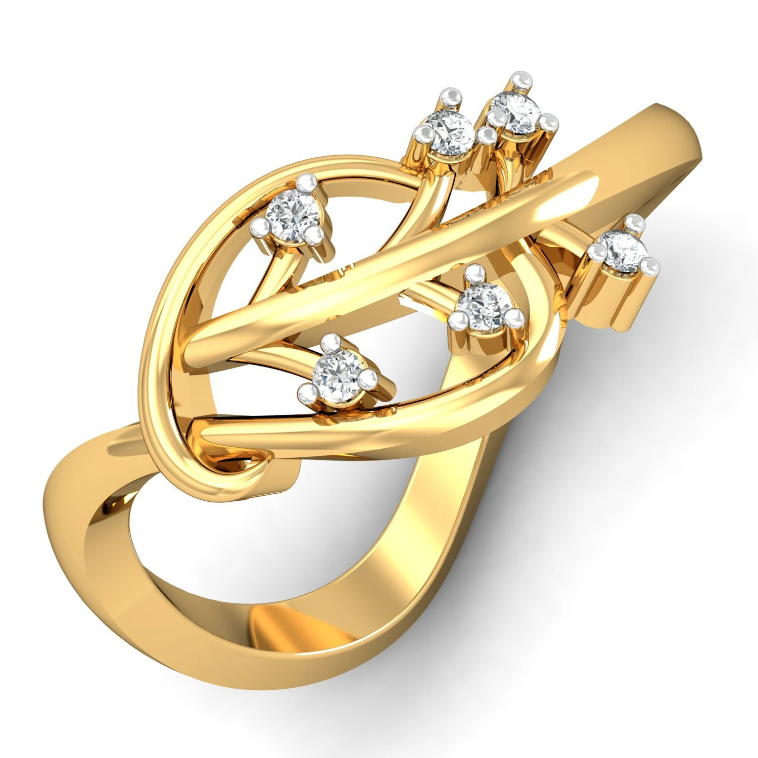 diamond ring for ladies 3D Print Model .c4d .max .obj .3ds .fbx .stl .blend
