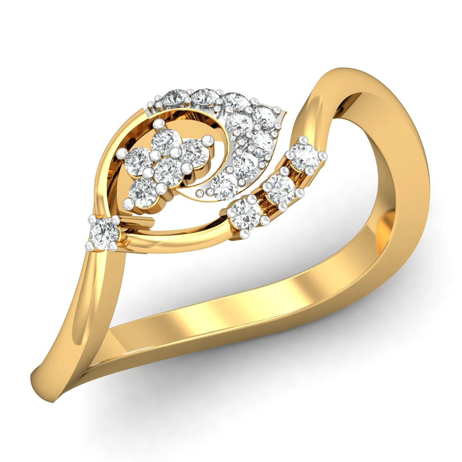 diamond ring for ladies 3D Print Model .c4d .max .obj .3ds .fbx .stl .blend 