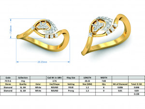diamond ring for ladies Modelo de Impressão 3D