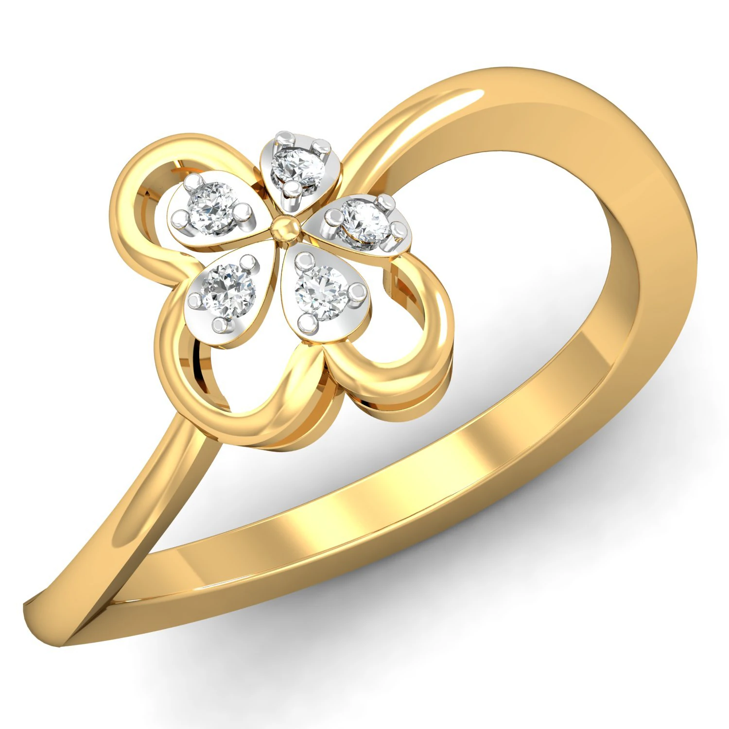 diamond ring for ladies 3D Print Model .c4d .max .obj .3ds .fbx .stl .blend