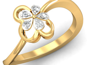 diamond ring for ladies Model Cetak 3D
