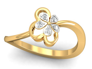 diamond ring for ladies Model Cetak 3D