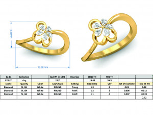 diamond ring for ladies Model Cetak 3D
