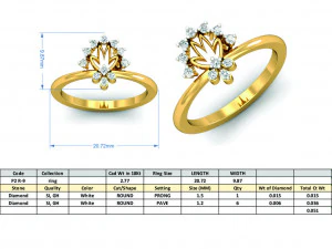 diamond ring for ladies 3D Print Model