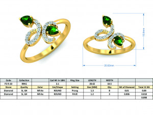 diamond ring for ladies 3D Druckmodell