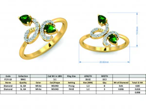 diamond ring for ladies 3D Print Model