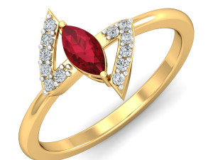 diamond ring for ladies 3D प्रिंट मॉडल