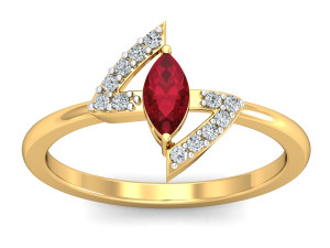 diamond ring for ladies Modèles 3D en vedette