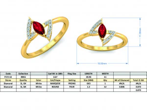 diamond ring for ladies 3D Print Model