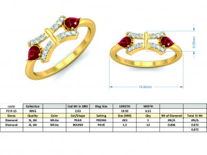 diamond ring for ladies 3D Print Model