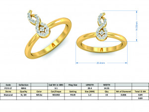 diamond ring for ladies Modello di stampa 3D