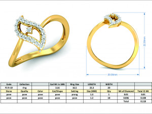 diamond ring for ladies 3D प्रिंट मॉडल
