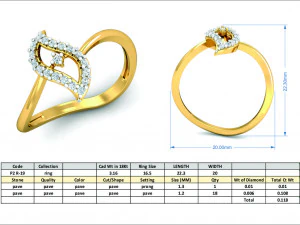 diamond ring for ladies 3D Print Model