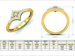 diamond ring for ladies 3D-printmodel