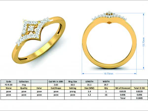 diamond ring for ladies 3D Print Model