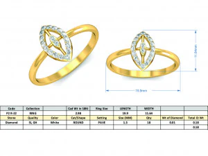 diamond ring for ladies 3D Print Model