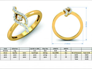 diamond ring for ladies 3D Print Model