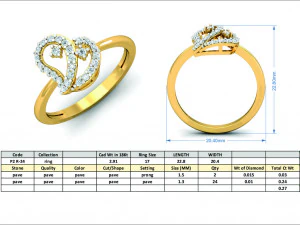 diamond ring for ladies 3D Print Model