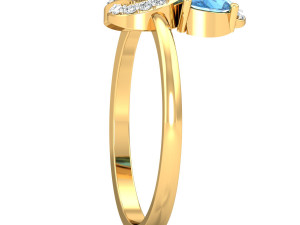 diamond ring for ladies 3D Baskı Modeli