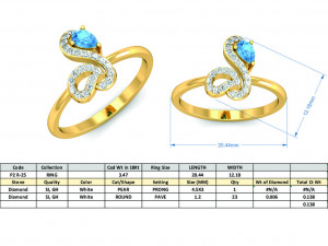 diamond ring for ladies 3D Baskı Modeli