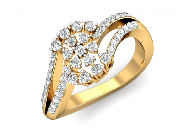 diamond ring for ladies Modèles 3D en vedette .c4d .max .obj .3ds .fbx .stl .blend 