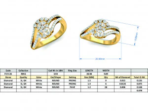 diamond ring for ladies 3D Print Model