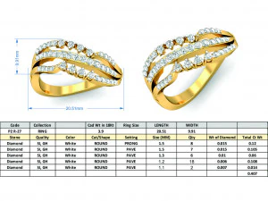 diamond ring for ladies 3D Print Model