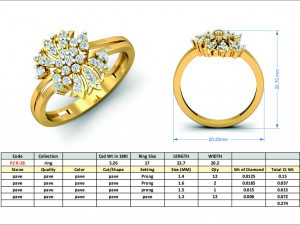 diamond ring for ladies 3D Baskı Modeli