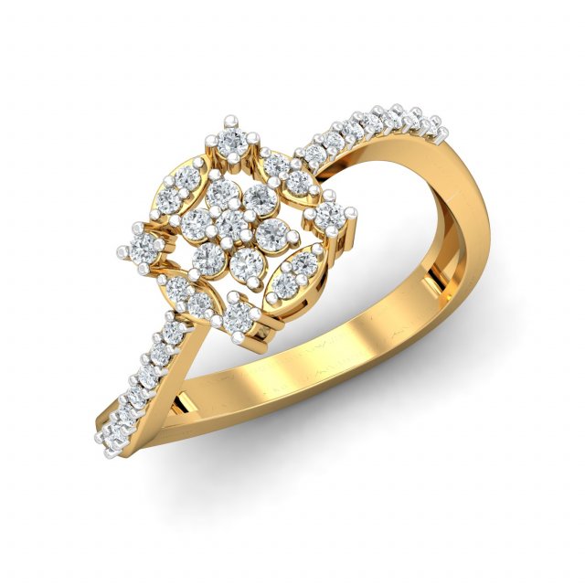 diamond ring for ladies 3D Baskı Modeli .c4d .max .obj .3ds .fbx .stl .blend 