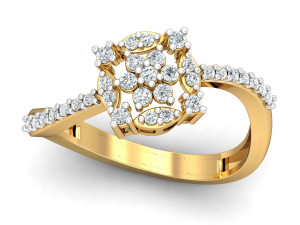 diamond ring for ladies 3D Baskı Modeli