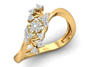 кільце з діамантом для жінок 3D Принт Модель