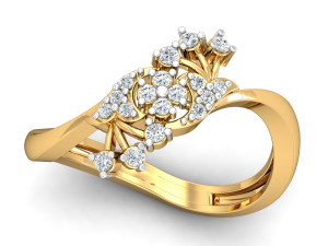 diamond ring for ladies 3D प्रिंट मॉडल