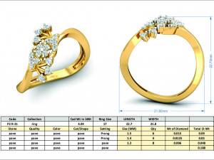 diamond ring for ladies 3D प्रिंट मॉडल