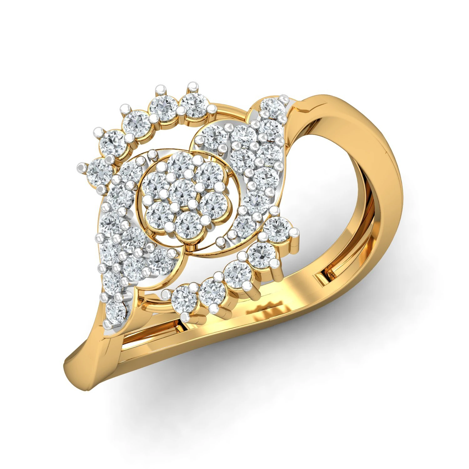 diamond ring for ladies 3D Print Model .c4d .max .obj .3ds .fbx .stl .blend