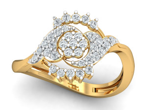 diamond ring for ladies Modelo de Impressão 3D