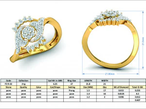 diamond ring for ladies 3D Print Model