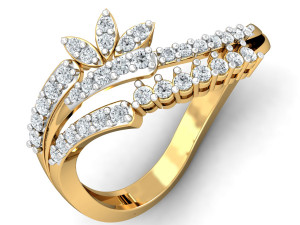 diamond ring for ladies Model Cetak 3D