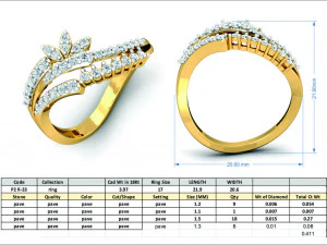 diamond ring for ladies 3D Print Model