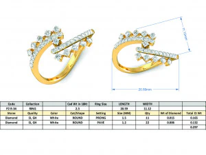 diamond ring for ladies 3D Print Model
