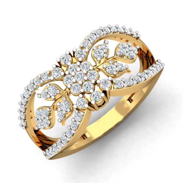 diamond ring for ladies 3D Baskı Modeli .c4d .max .obj .3ds .fbx .stl .blend 