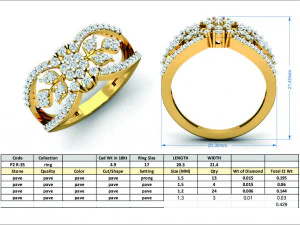 diamond ring for ladies 3D Print Model