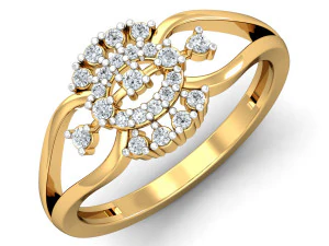 бриллиантовое кольцо для женщин 3D Принт Модель