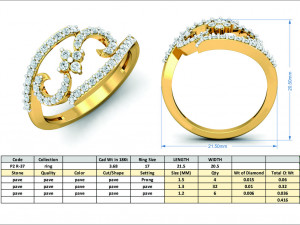 diamond ring for ladies Modelo de Impressão 3D
