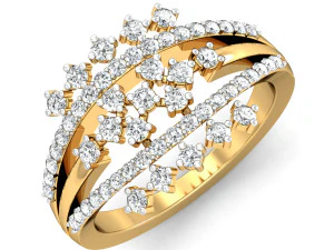 anel de diamante para senhoras Modelo de Impressão 3D