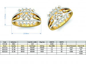 diamond ring for ladies 3D Print Model