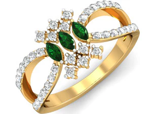 여성용 다이아몬드 반지 3D 프린트 모델