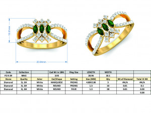 diamond ring for ladies 3D 打印模型