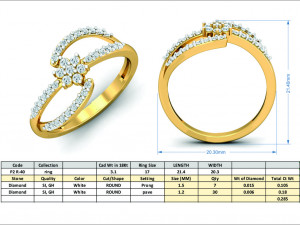 diamond ring for ladies Modello di stampa 3D