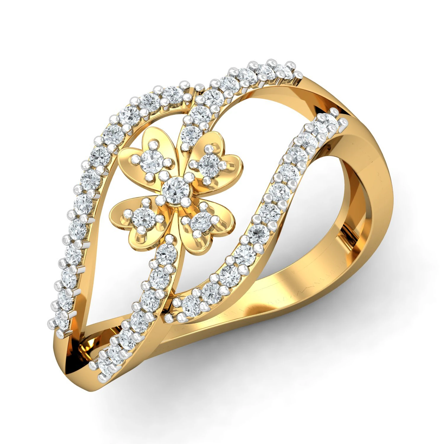 diamond ring for ladies 3D Print Model .c4d .max .obj .3ds .fbx .stl .blend